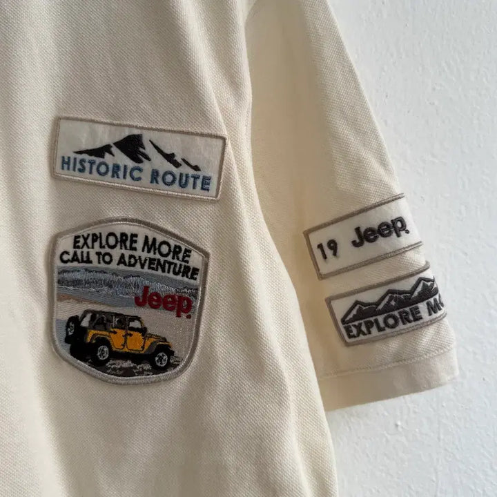 [BUNJANG] Jeep Patch Short Sleeve Polo Shirt / [M] Jeep 패치 반팔 카라티