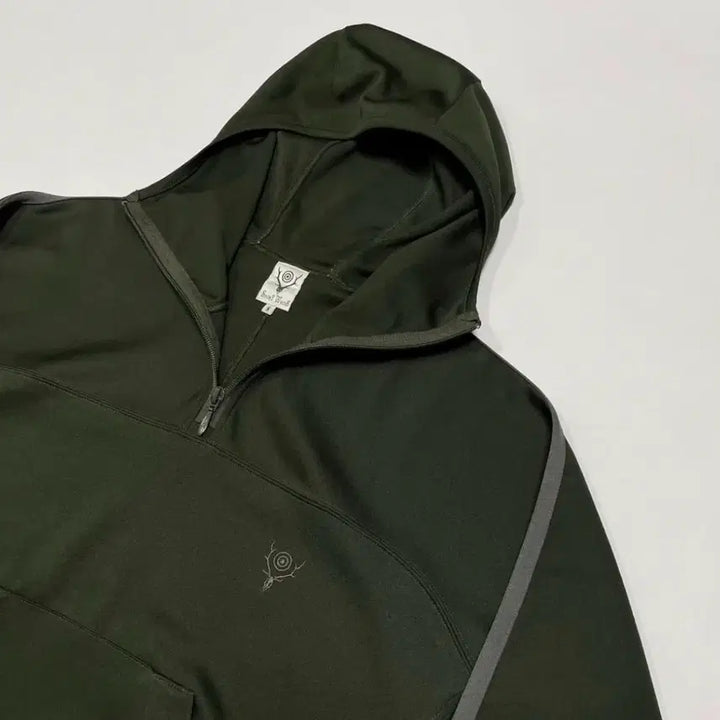 [BUNJANG] Nami Leopard Half-Zip Hoodie / 남이서팔 반집업 후드