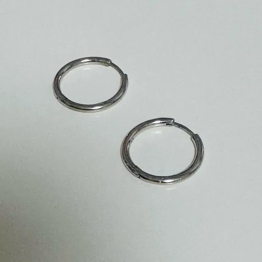 [BUNJANG] Silver Ring Earrings / 실버 링 귀걸이