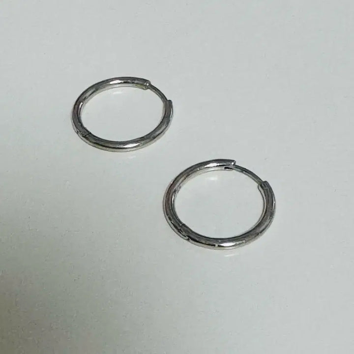 [BUNJANG] Silver Ring Earrings / 실버 링 귀걸이