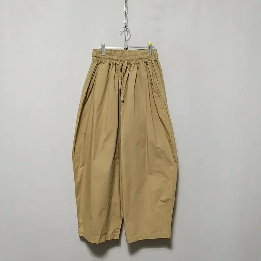[BUNJANG] Khaki Wide Leg Cotton Pants / 다148 와이드바지