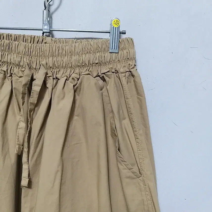 [BUNJANG] Khaki Wide Leg Cotton Pants / 다148 와이드바지