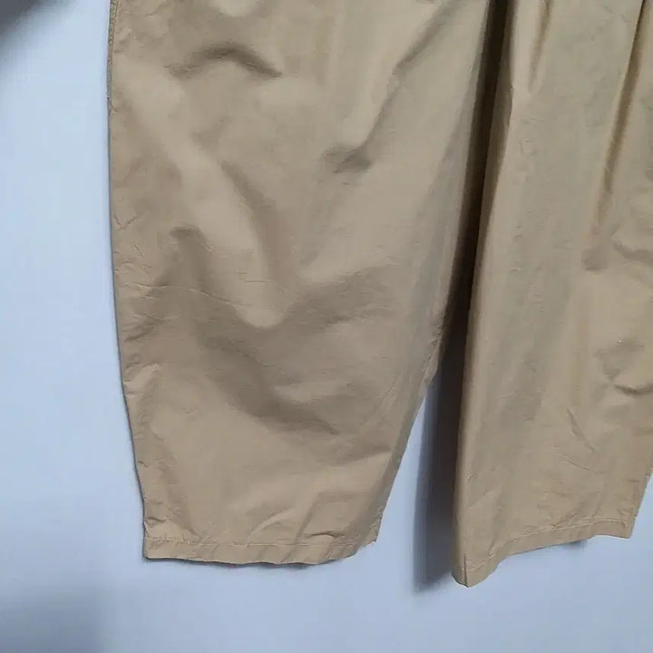 [BUNJANG] Khaki Wide Leg Cotton Pants / 다148 와이드바지
