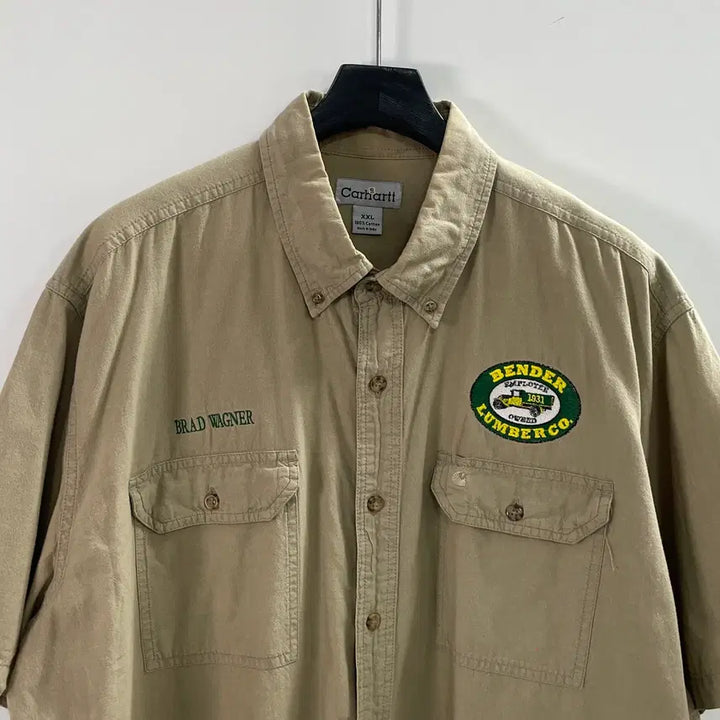 [BUNJANG] Carhartt Patch Two Pocket Work Shirt / 칼하트 패치 투포켓 워크 셔츠 (on.1013)