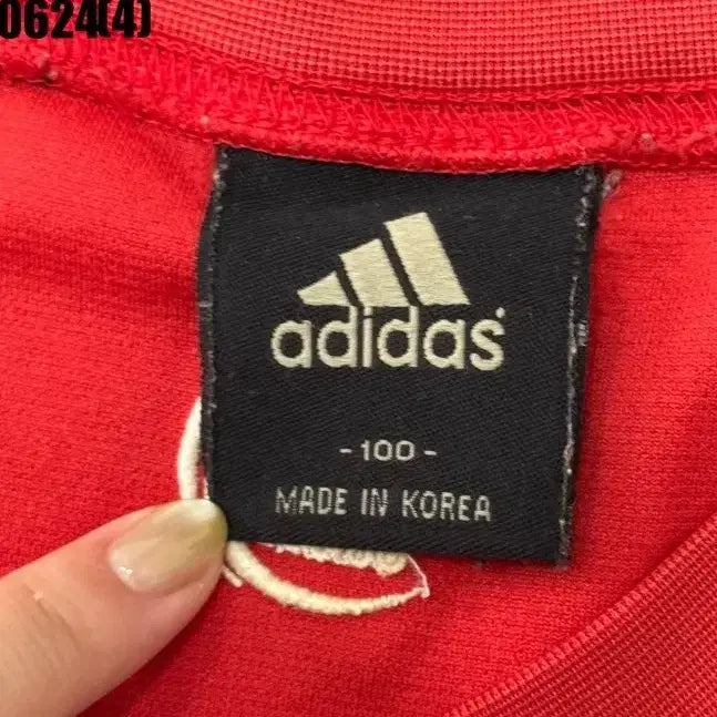 [BUNJANG] Adidas Short Sleeve T-Shirt Red Size 100 / 아디다스 반팔티 레드 100 0624