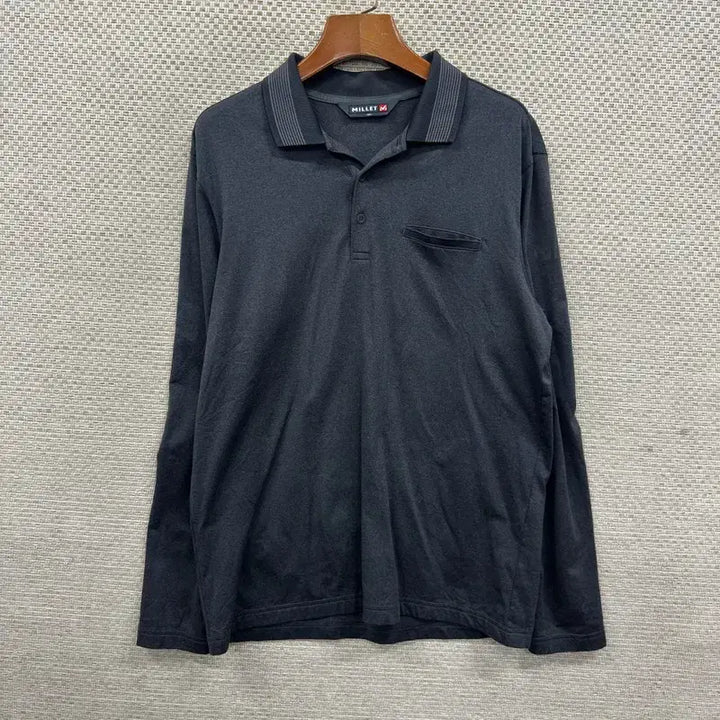 [BUNJANG] Millet Fall Long-Sleeve Collar T-Shirt 95 / 밀레 등산 가을 긴팔카라티 95 D06483