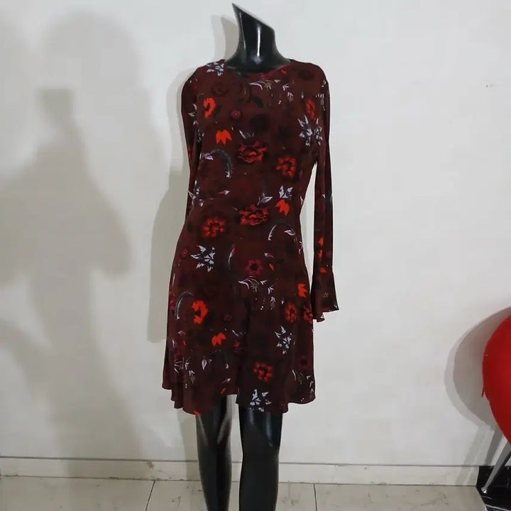 [SOLD OUT] (미사용급) 산드로 실크100 프린트 원피스