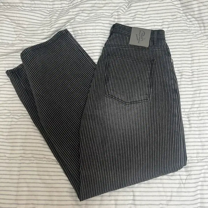 [SOLD OUT] 릿킴 스트라이프 블랙 진
