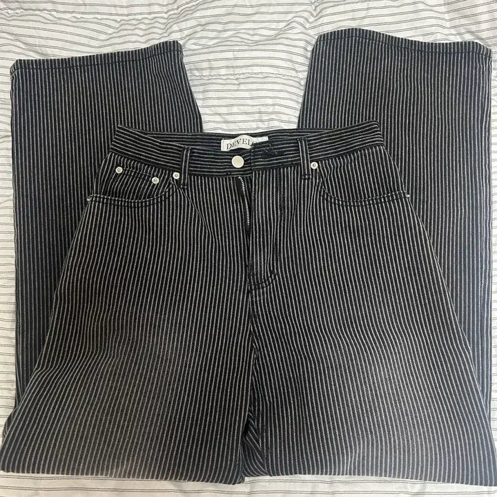 [SOLD OUT] 릿킴 스트라이프 블랙 진