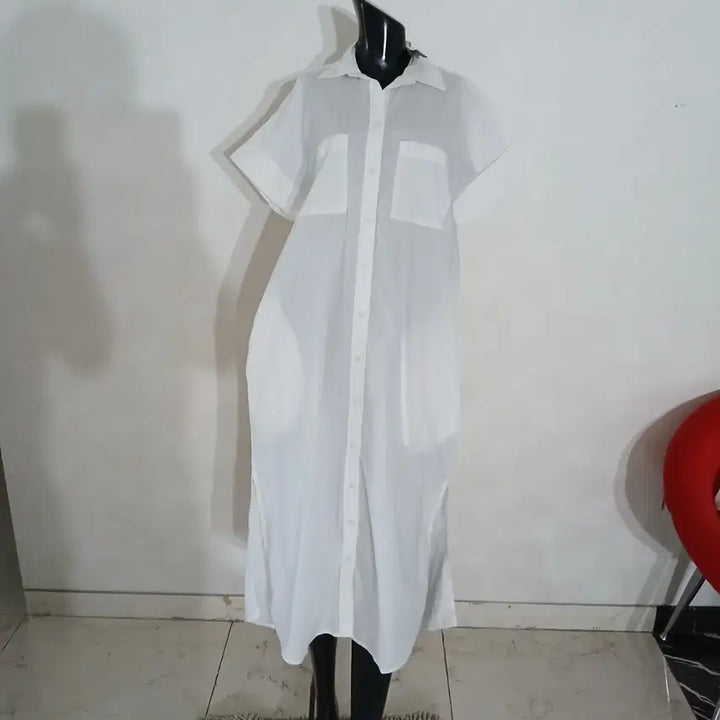 [SOLD OUT] (새상품) 제이크루 셔츠형 루즈 롱롱 원피스