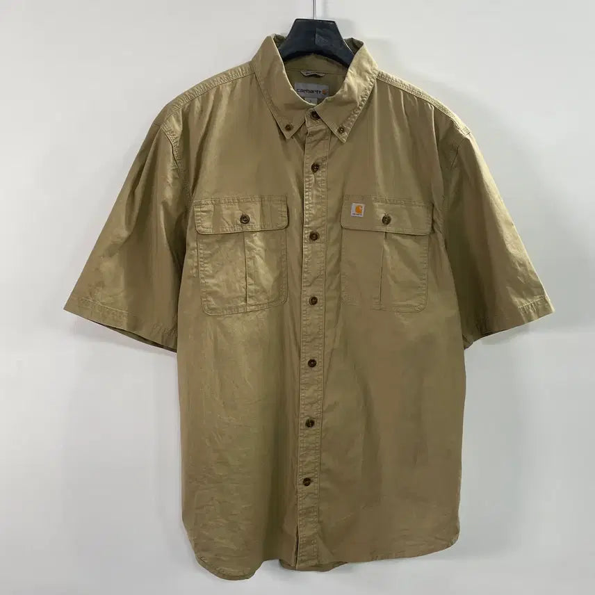 [SOLD OUT] 칼하트 투포켓 베이지 반팔 셔츠 (on.1015)