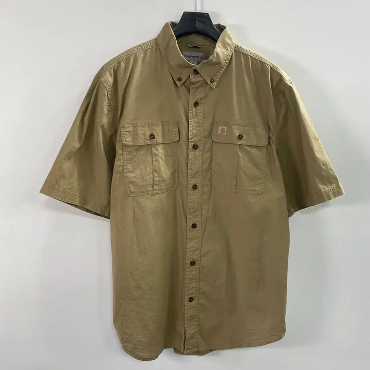 [SOLD OUT] 칼하트 투포켓 베이지 반팔 셔츠 (on.1015)