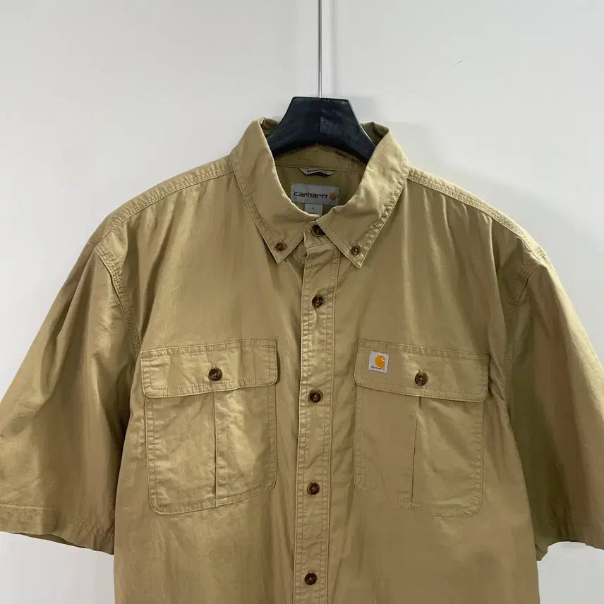 [SOLD OUT] 칼하트 투포켓 베이지 반팔 셔츠 (on.1015)
