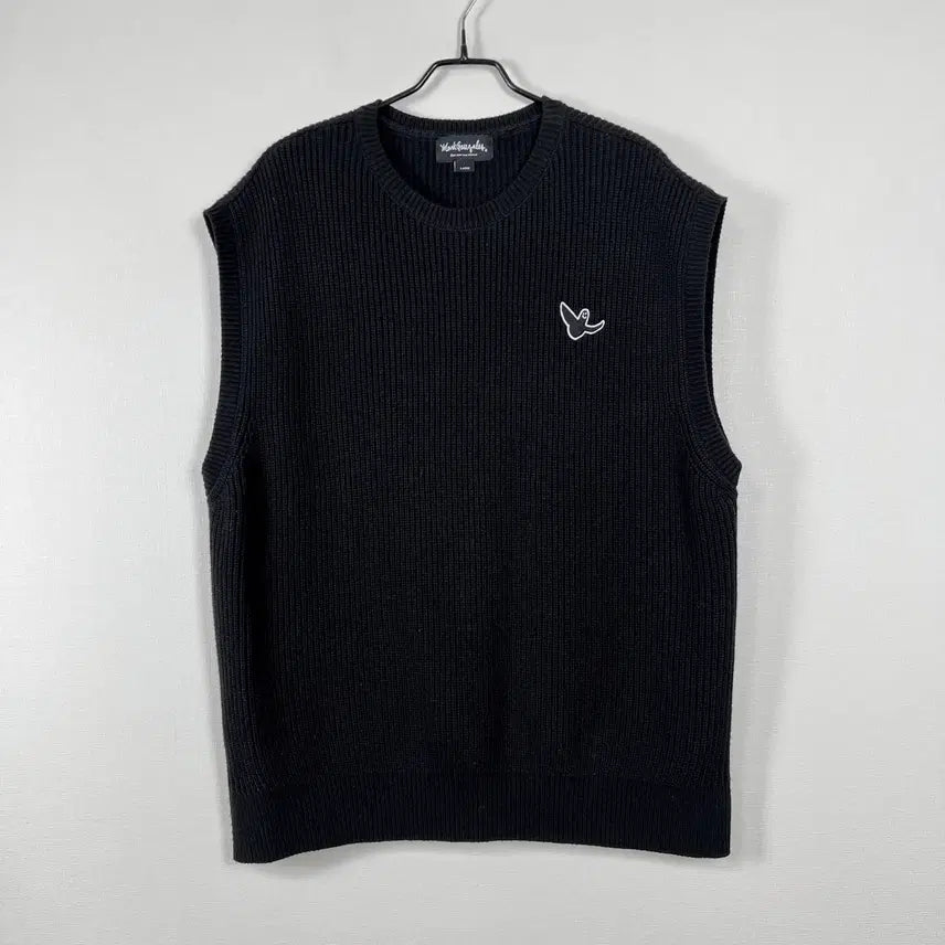 [SOLD OUT] 마크곤잘레스 오버핏 블랙 니트 베스트 조끼 남L XL 라덴 빈티지
