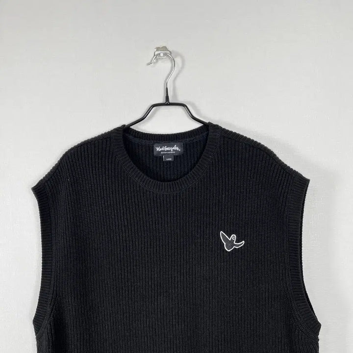 [SOLD OUT] 마크곤잘레스 오버핏 블랙 니트 베스트 조끼 남L XL 라덴 빈티지