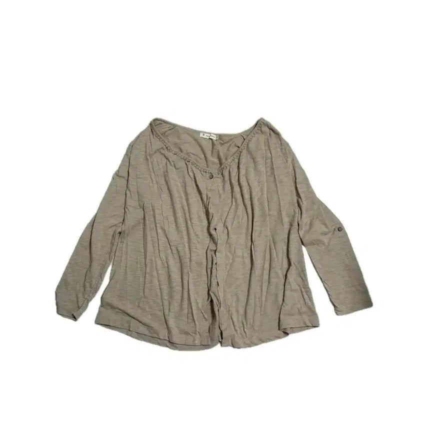 [SOLD OUT] 빈티지 베이지 루즈핏 긴팔 가디건 단추 버튼 블라우스