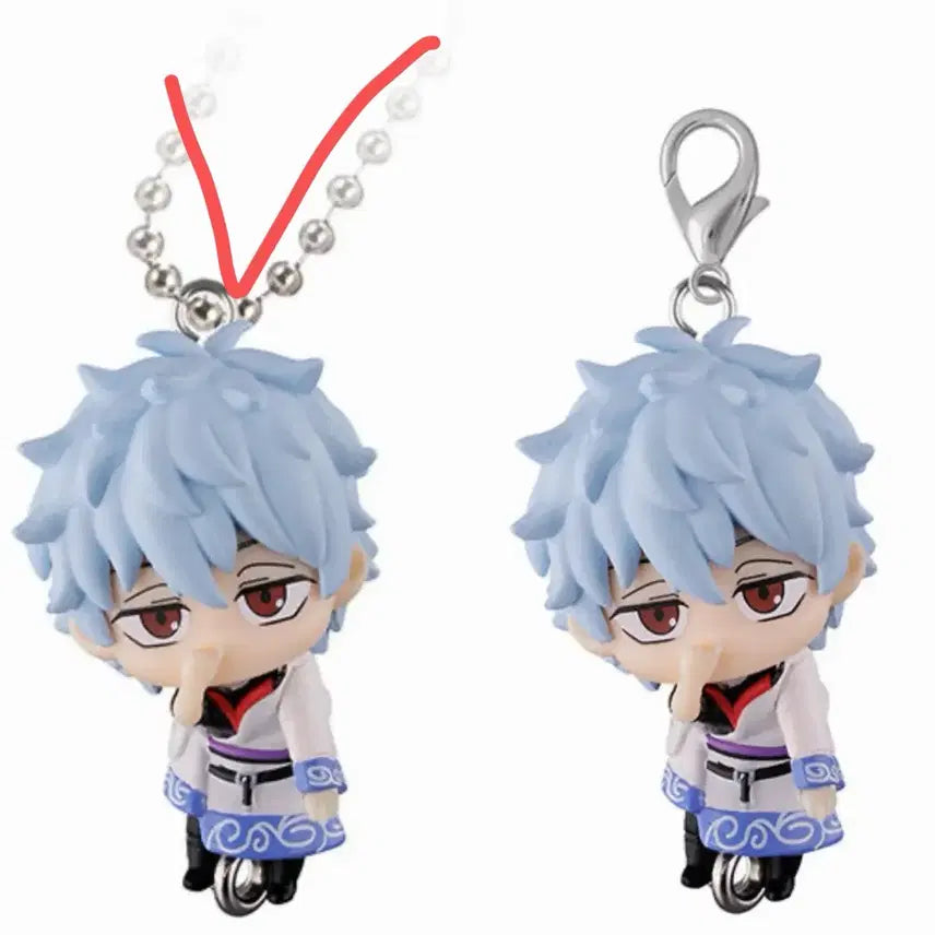 [BUNJANG] Gintama Gintoki Daerong Gacha Ball Chain Charm / 은혼 긴토키 대롱가챠 볼체인