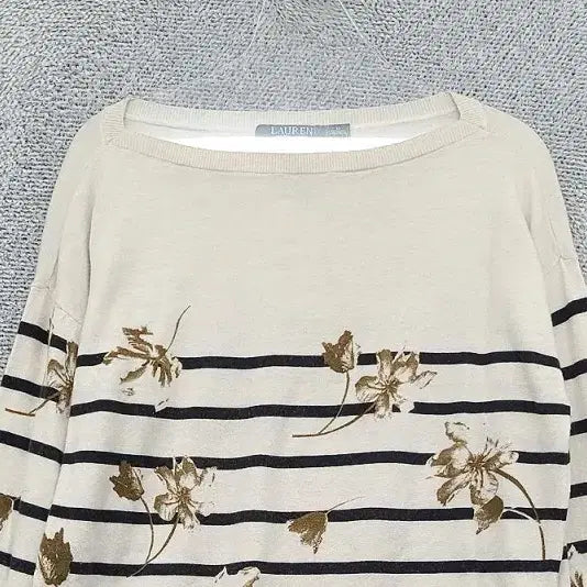 [SOLD OUT] 로렌 랄프로렌 스트라이프 크림 레이온 니트 M 165/92A