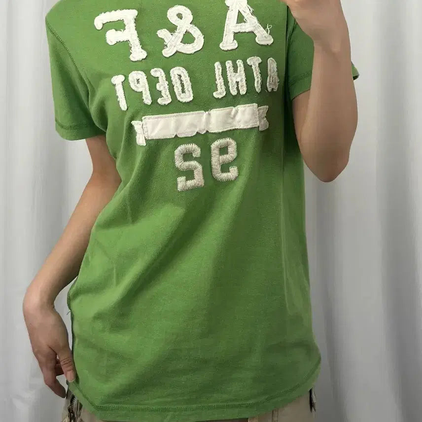 [SOLD OUT] 아베크롬비 빅로고 그린 반팔