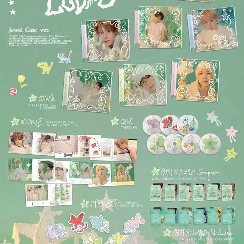 [BUNJANG] NCT WISH Ode to Love Jewel Case Set (7 versions) / 엔시티위시 NCT WISH 오드투러브 쥬얼 케이스 7장 세트