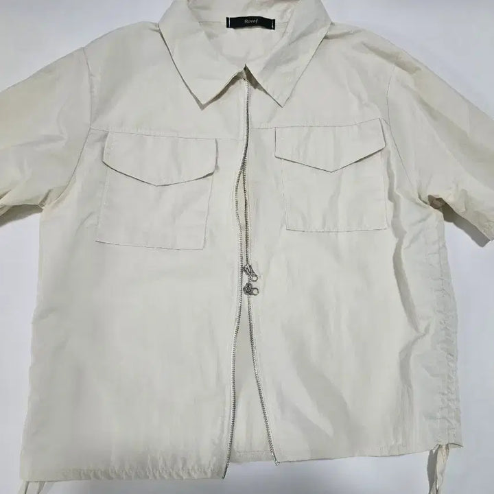 [SOLD OUT] 활용도 좋든 반팔 셔츠 집업 점퍼 아이보리