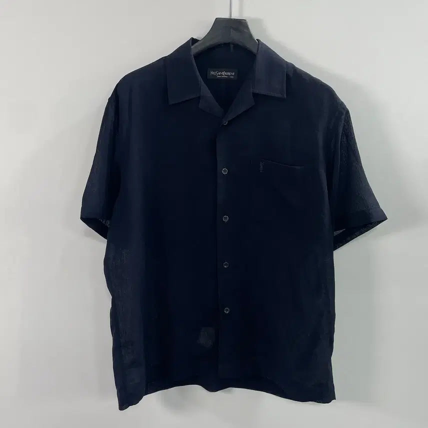 [SOLD OUT] 입생로랑 로고 포켓 오픈카라 셔츠 (on.1016)