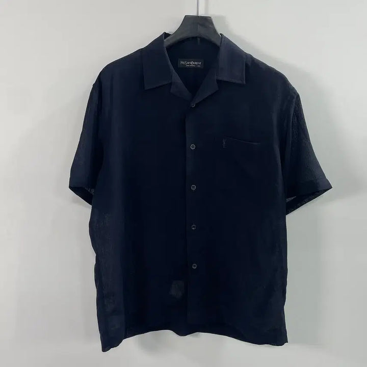 [SOLD OUT] 입생로랑 로고 포켓 오픈카라 셔츠 (on.1016)