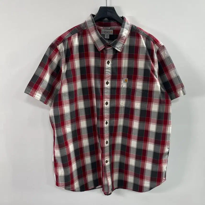 [SOLD OUT] 칼하트 체크 포켓 반팔 셔츠 (on.1017)