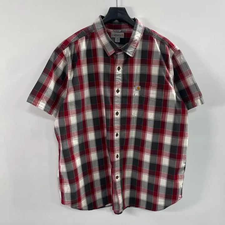 [SOLD OUT] 칼하트 체크 포켓 반팔 셔츠 (on.1017)