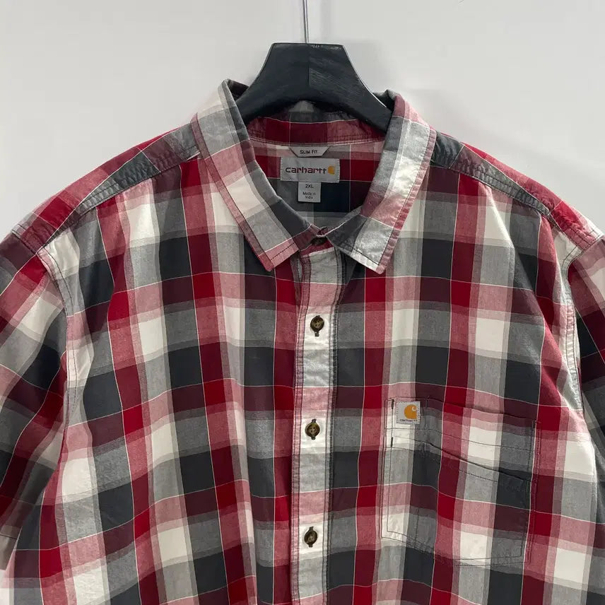 [SOLD OUT] 칼하트 체크 포켓 반팔 셔츠 (on.1017)