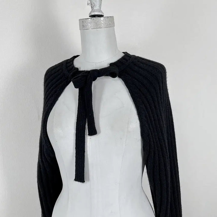 [SOLD OUT] 한섬 2022 캐시미어 미니 블랙 가디건 여90 F 라덴 빈티지