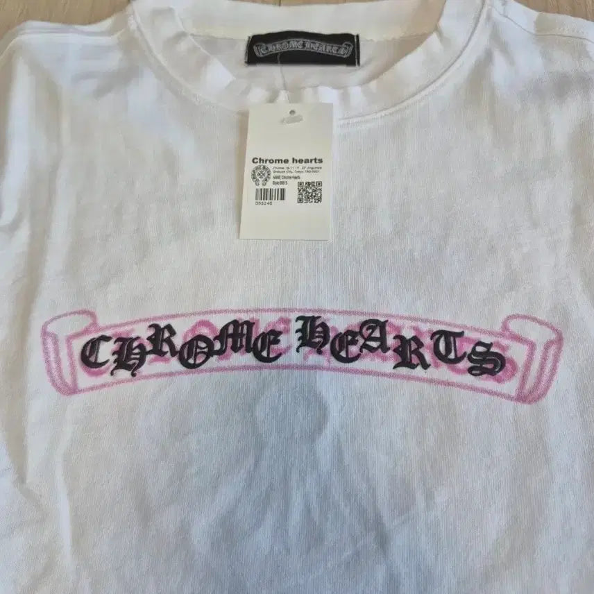 [SOLD OUT] 크롬하츠 반팔티 핑크 로고 화이트 /블랙