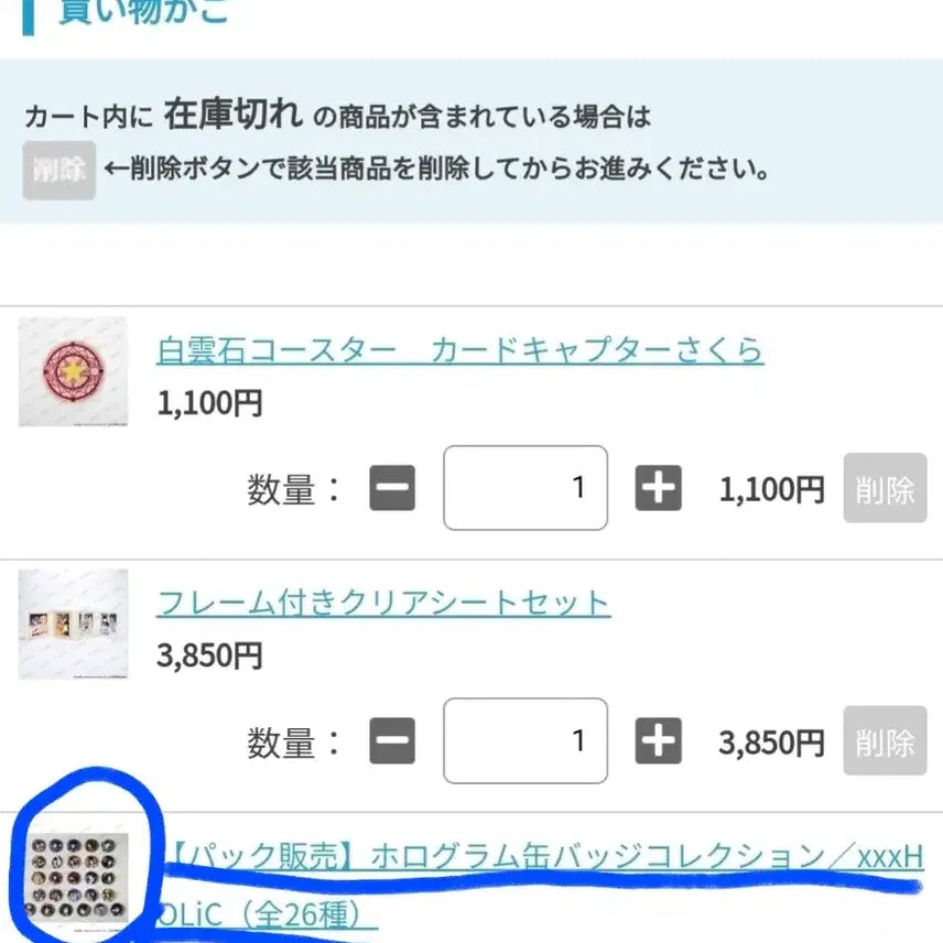 [SOLD OUT] 클램프전 xxx홀릭 키링, 홀로그램뱃지