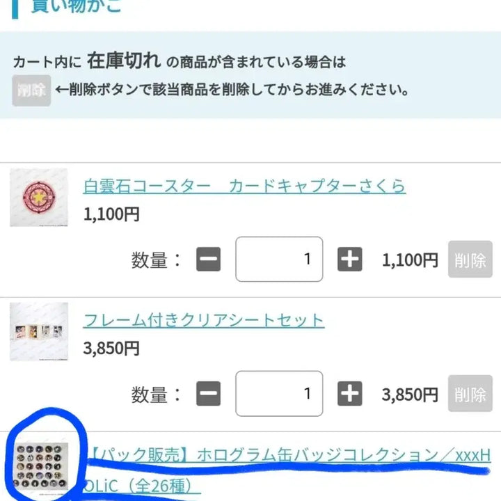 [SOLD OUT] 클램프전 xxx홀릭 키링, 홀로그램뱃지