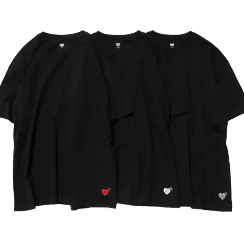 [SOLD OUT] 휴먼 메이드 티셔츠 블랙 (3팩) 미개봉 M (미개봉)