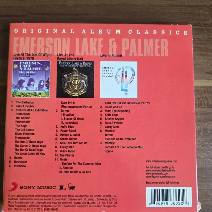 [BUNJANG] Emerson, Lake &amp; Palmer Classic Original Albums 3CD Box Set / Emerson Lake &amp; Palmer 오리지널 앨범 클래식 3CD