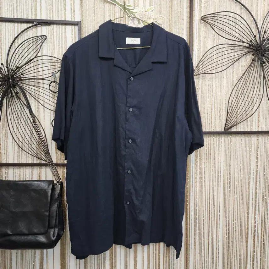 [SOLD OUT] 탑텐  100사이즈  린넨 셔츠 네이비색상