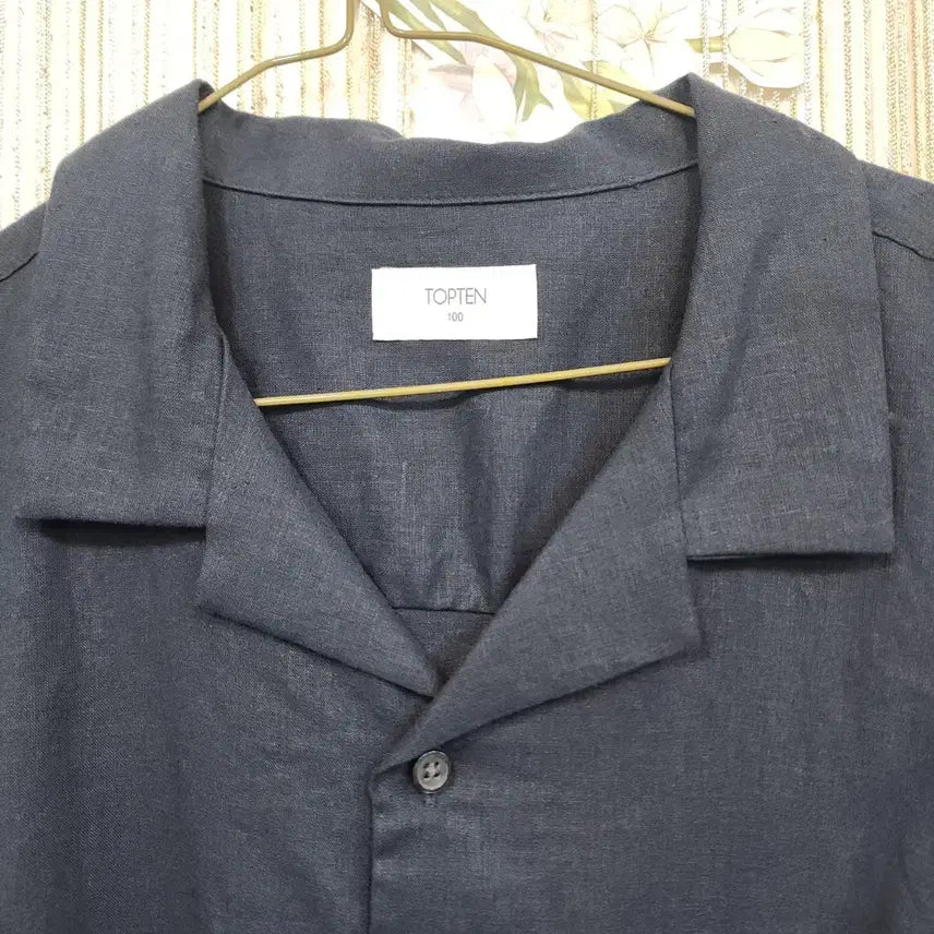 [SOLD OUT] 탑텐  100사이즈  린넨 셔츠 네이비색상
