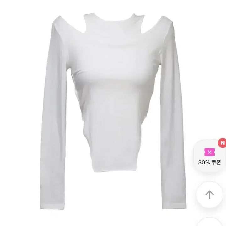 [SOLD OUT] 옆트임 바디수트 티셔츠 (화이트)