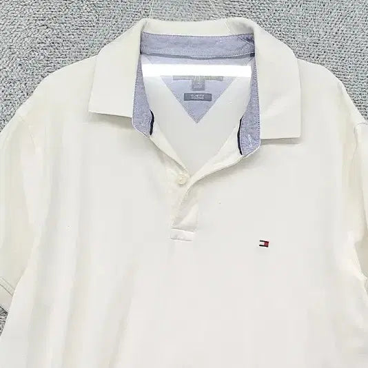[SOLD OUT] 타미힐피거 화이트 로고 반팔 카라티 L/G