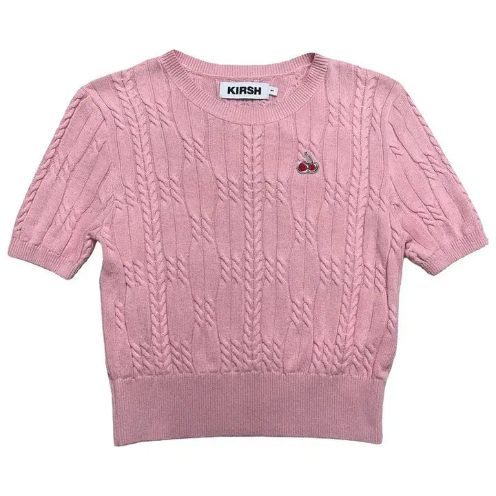[SOLD OUT] KIRSH 빅체리 반팔 니트 핑크 1