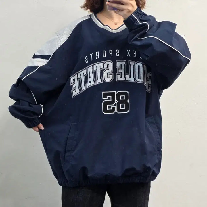 [SOLD OUT] [프립]XXL/HDEX 스월 스테이트 85 웜업 풀오버 네이비