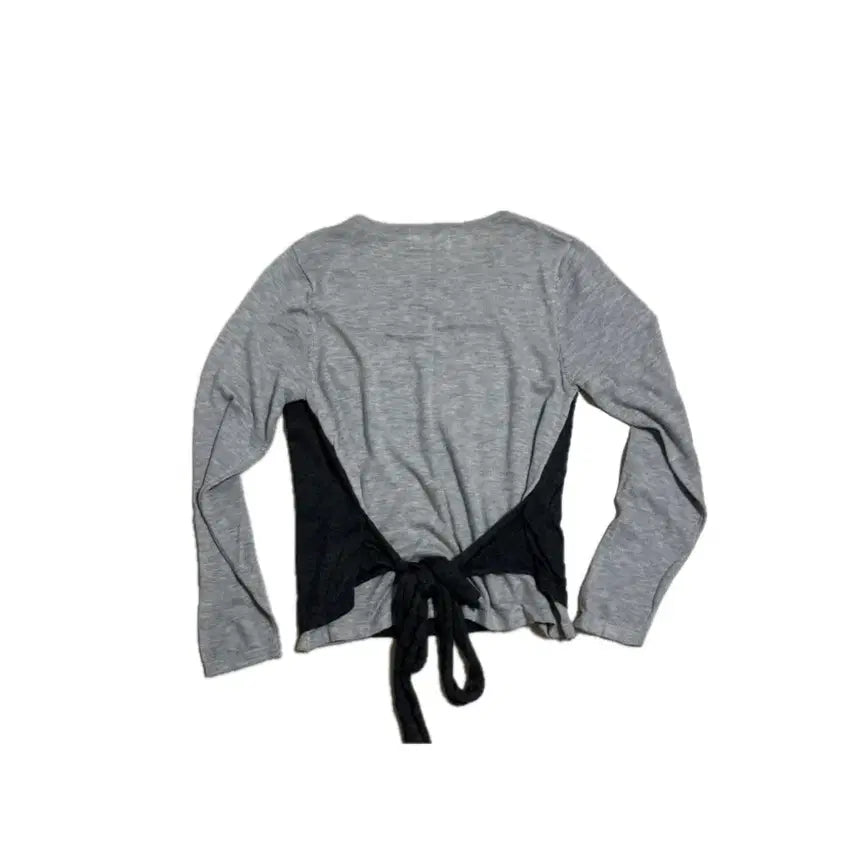 [SOLD OUT] 그래이 차콜 투피스 슬리브 나시 긴팔 레이어드 티셔츠