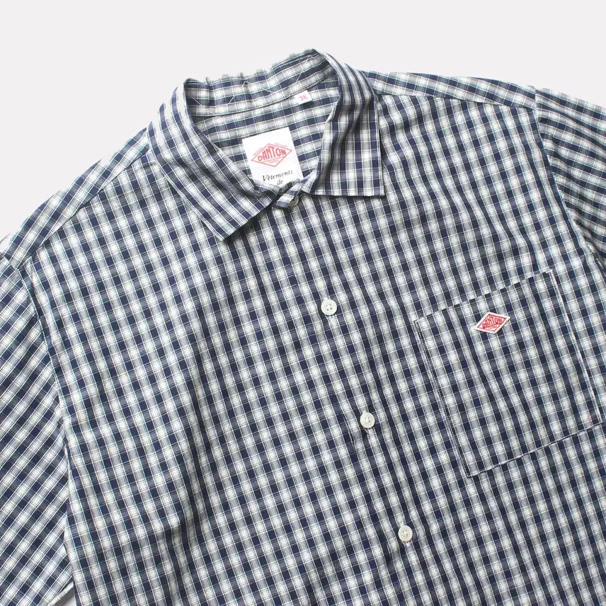 [SOLD OUT] 단톤 체크 하프셔츠_2803