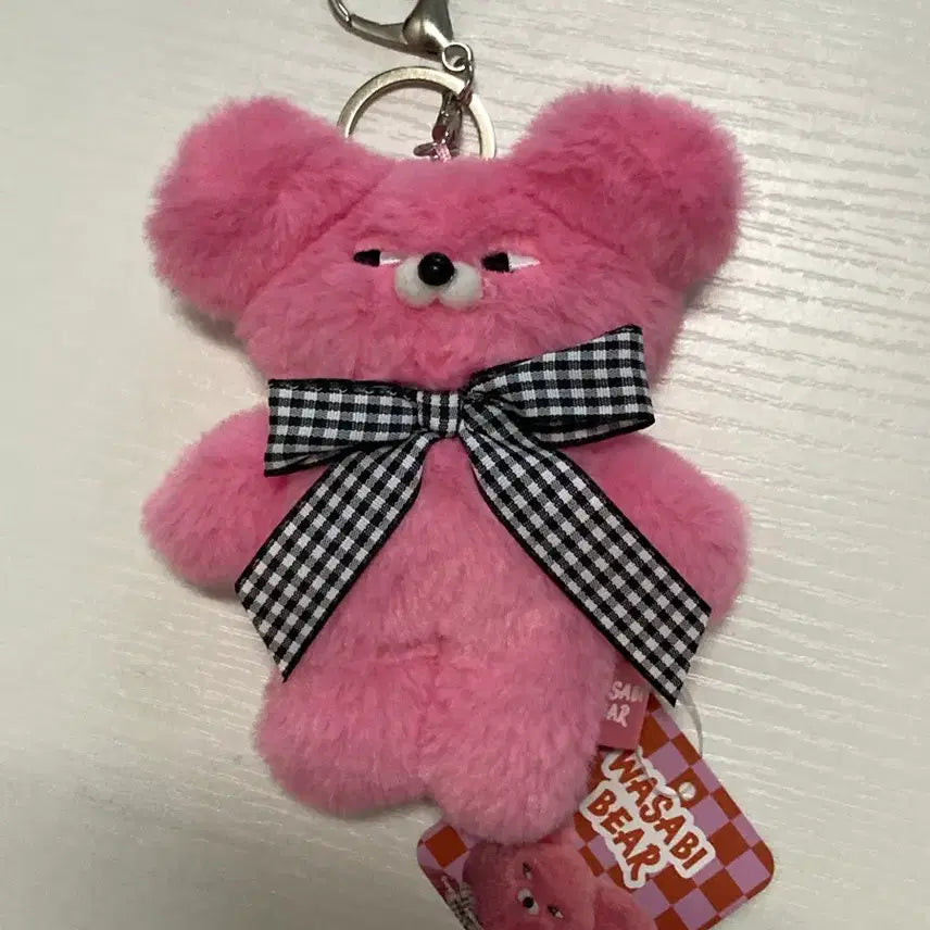 [SOLD OUT] 와사비 베어 키링핑크