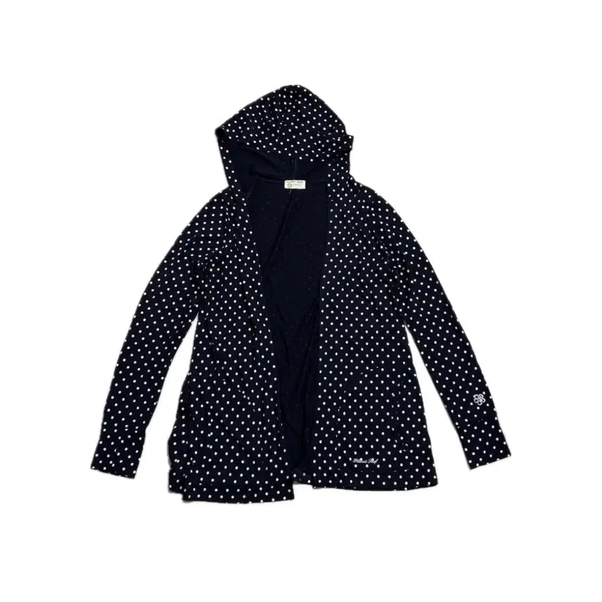 [SOLD OUT] 빈티지 레이어드 후드 도트 포켓 주머니 가디건 후드집업