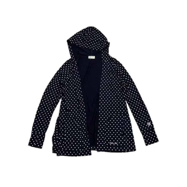 [SOLD OUT] 빈티지 레이어드 후드 도트 포켓 주머니 가디건 후드집업
