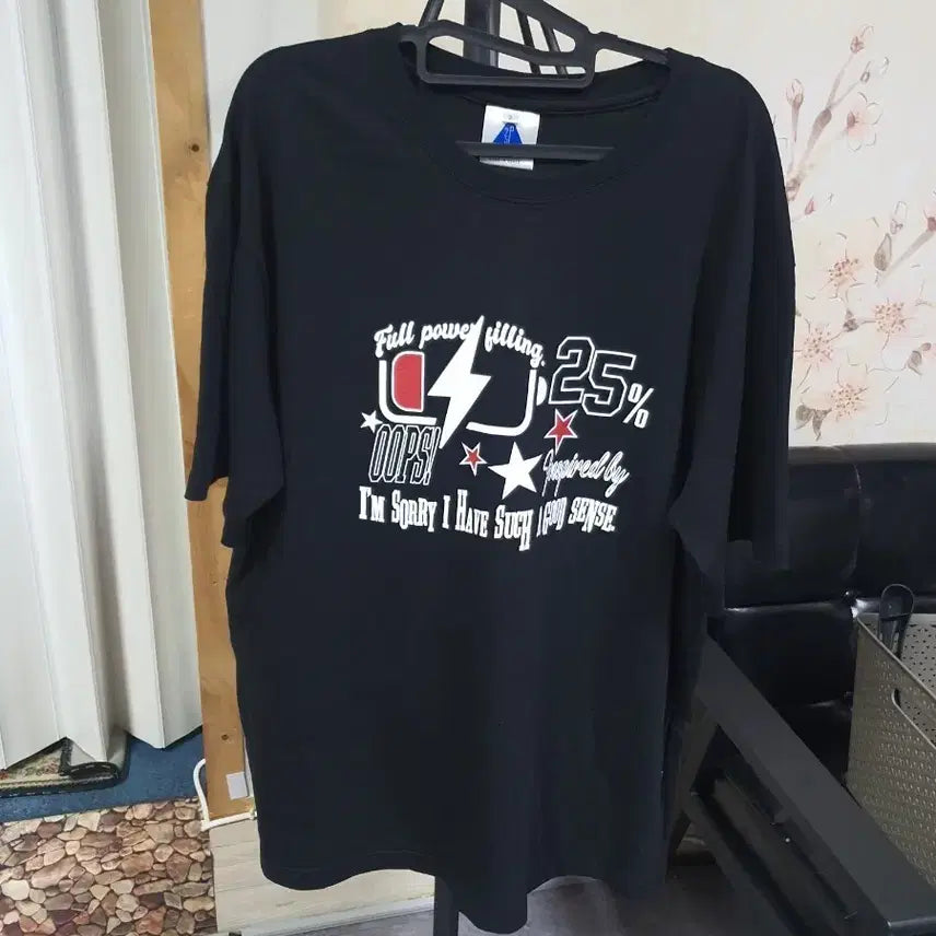 [SOLD OUT] 25PERCENTAGE 블랙 A급 반팔티  105