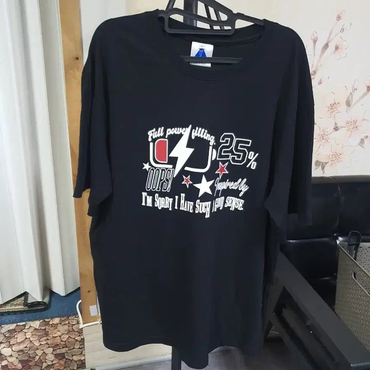 [SOLD OUT] 25PERCENTAGE 블랙 A급 반팔티  105