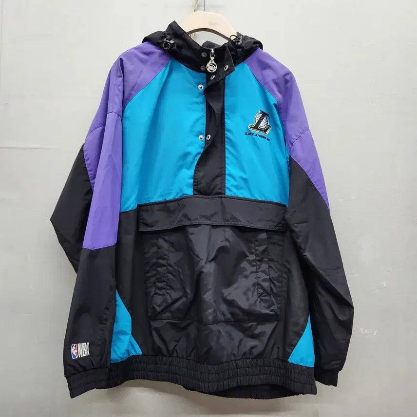 [SOLD OUT] NBA 레이커스 올드스쿨 아노락 바람막이 S(L)